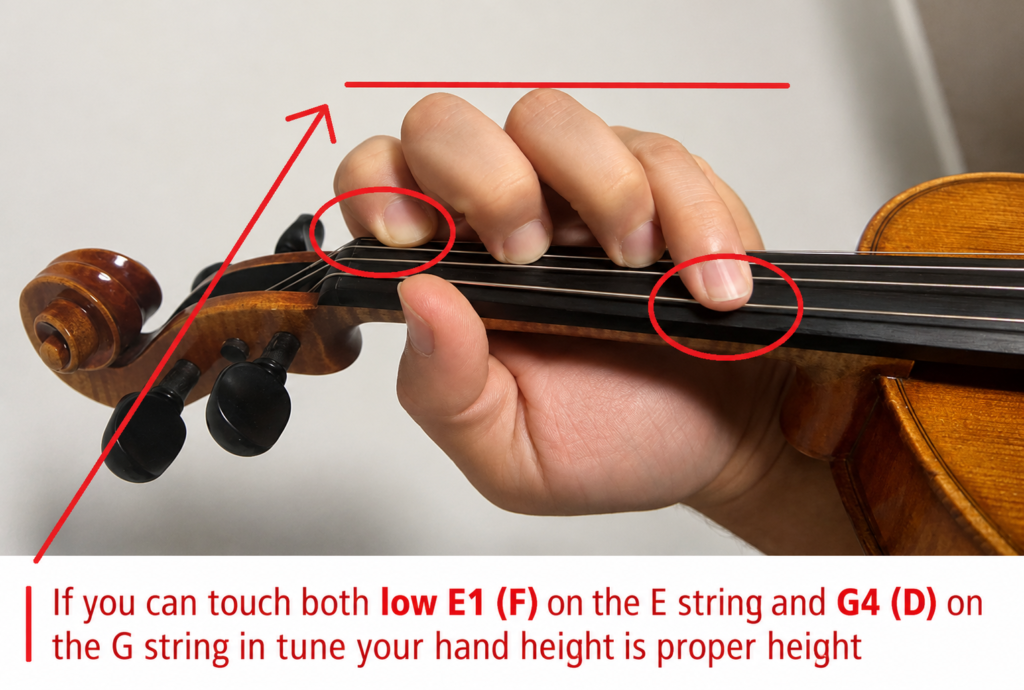 left hand violin position