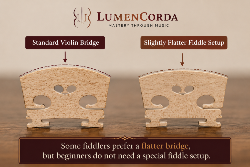 violin vs fiddle bridge